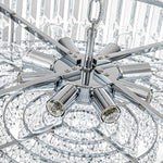Modern 8 - Light Round Glass Crystal Chandelier - LightfixturesUAE