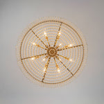 Modern 8 - Light Round Glass Crystal Chandelier - LightfixturesUAE