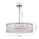 Modern 8 - Light Round Glass Crystal Chandelier - LightfixturesUAE