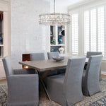 Modern 8 - Light Round Glass Crystal Chandelier - LightfixturesUAE