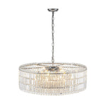 Modern 8 - Light Round Glass Crystal Chandelier - LightfixturesUAE