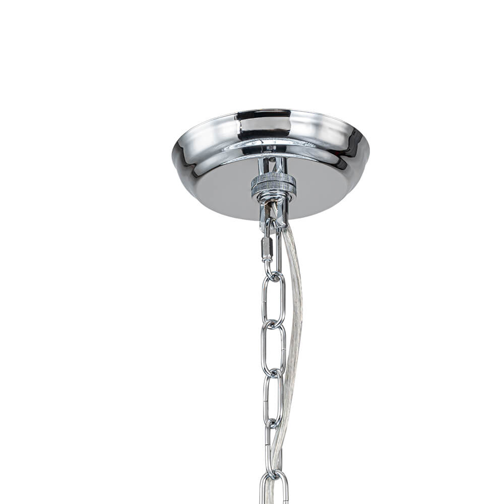 Modern 8 - Light Round Glass Crystal Chandelier - LightfixturesUAE