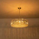 Modern 8 - Light Round Glass Crystal Chandelier - LightfixturesUAE