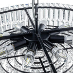 Modern 8 - Light Round Glass Crystal Chandelier - LightfixturesUAE