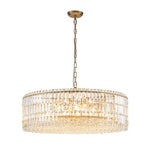 Modern 8 - Light Round Glass Crystal Chandelier - LightfixturesUAE