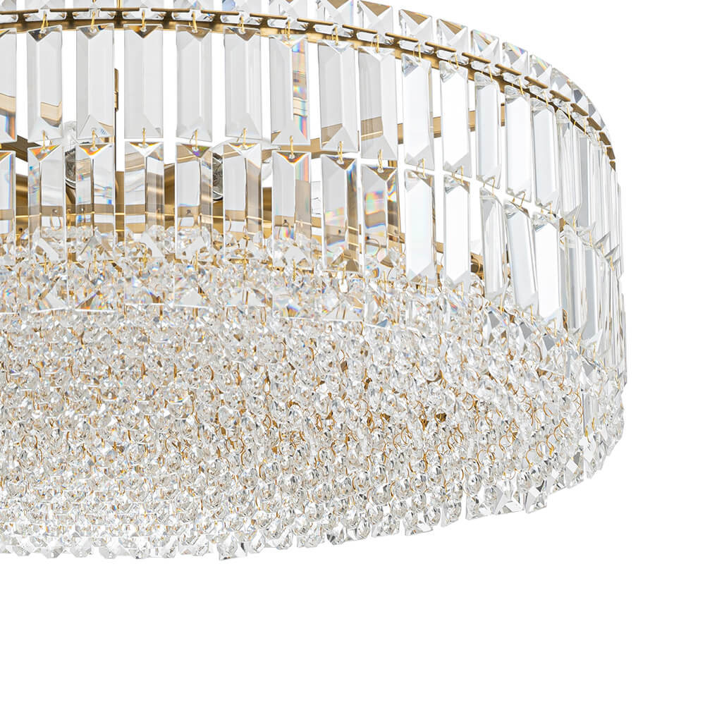 Modern 8 - Light Round Glass Crystal Chandelier - LightfixturesUAE