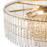 Modern 8 - Light Round Glass Crystal Chandelier - LightfixturesUAE