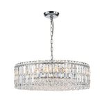Modern 8 - Light Round Glass Crystal Chandelier - LightfixturesUAE