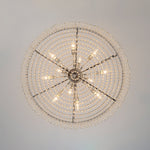 Modern 8 - Light Round Glass Crystal Chandelier - LightfixturesUAE