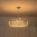 Modern 8 - Light Round Glass Crystal Chandelier - LightfixturesUAE