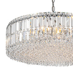 Modern 8 - Light Round Glass Crystal Chandelier - LightfixturesUAE