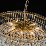 Modern 8 - Light Round Glass Crystal Chandelier - LightfixturesUAE