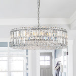 Modern 8 - Light Round Glass Crystal Chandelier - LightfixturesUAE
