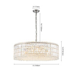 Modern 8 - Light Round Glass Crystal Chandelier - LightfixturesUAE