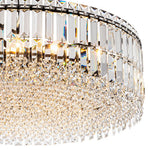 Modern 8 - Light Round Glass Crystal Chandelier - LightfixturesUAE
