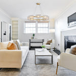 Modern 8 - Light Round Ripple Glass Chandelier - LightfixturesUAE