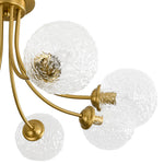 Modern 8 - Light Water Pattern Glass Bubble Semi - Flush Mount - LightfixturesUAE