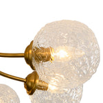 Modern 8 - Light Water Pattern Glass Bubble Semi - Flush Mount - LightfixturesUAE