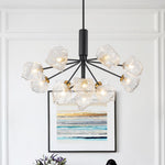Modern 8/12 - Light Ice Glass Sputnik Chandelier - LightfixturesUAE