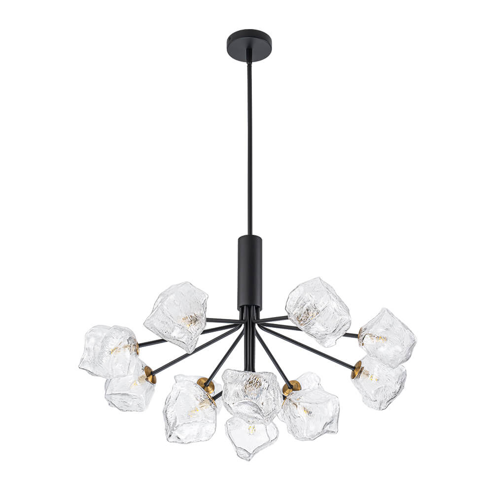 Modern 8/12 - Light Ice Glass Sputnik Chandelier - LightfixturesUAE
