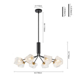 Modern 8/12 - Light Ice Glass Sputnik Chandelier - LightfixturesUAE