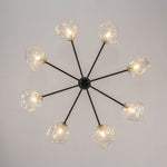 Modern 8/12 - Light Ice Glass Sputnik Chandelier - LightfixturesUAE