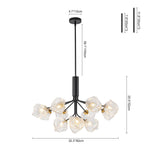 Modern 8/12 - Light Ice Glass Sputnik Chandelier - LightfixturesUAE