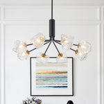 Modern 8/12 - Light Ice Glass Sputnik Chandelier - LightfixturesUAE
