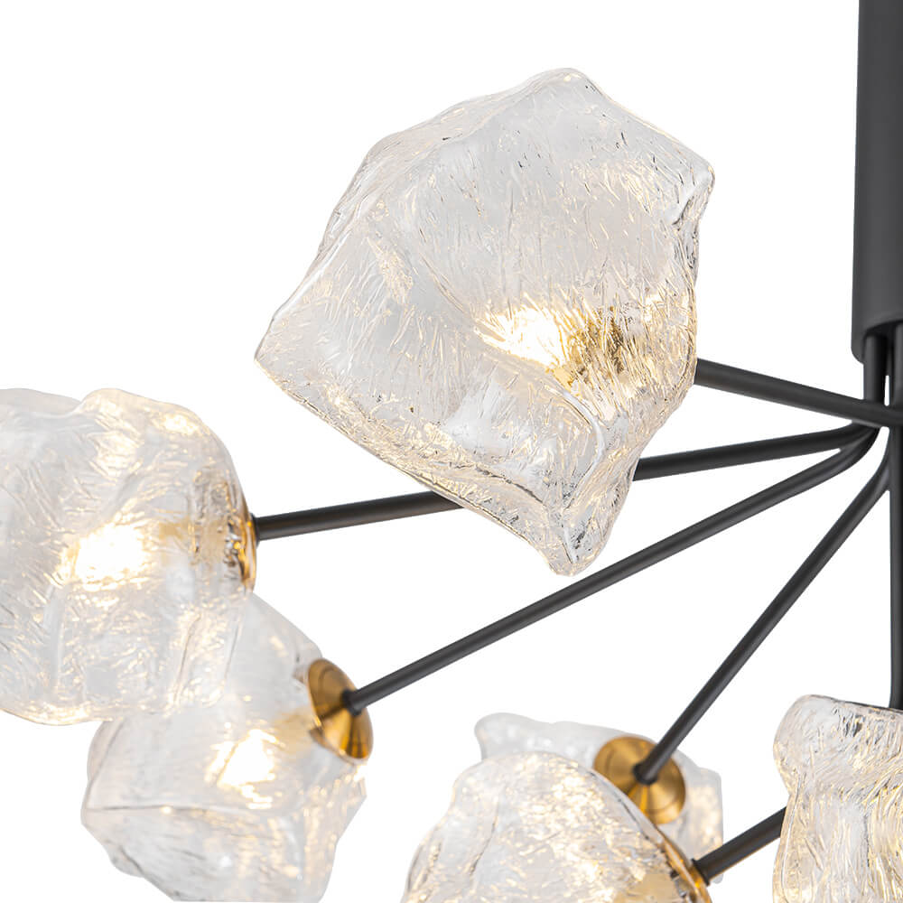 Modern 8/12 - Light Ice Glass Sputnik Chandelier - LightfixturesUAE