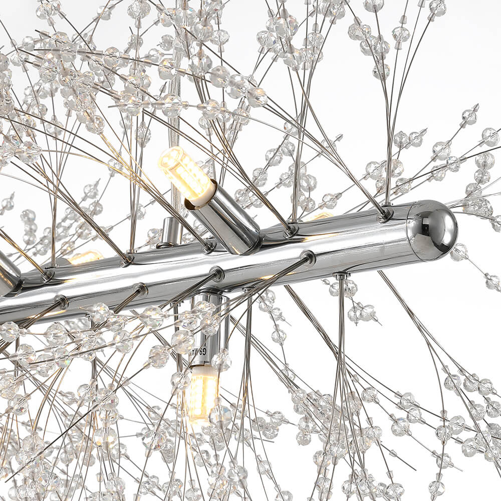 Modern 9 - Light Linear Dandelion LED Chandelier - LightfixturesUAE