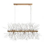 Modern 9 - Light Linear Dandelion LED Chandelier - LightfixturesUAE