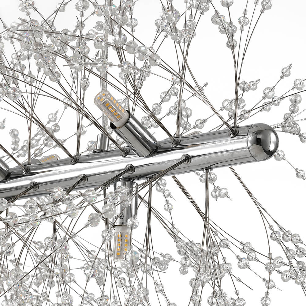 Modern 9 - Light Linear Dandelion LED Chandelier - LightfixturesUAE