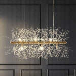 Modern 9 - Light Linear Dandelion LED Chandelier - LightfixturesUAE
