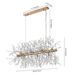 Modern 9 - Light Linear Dandelion LED Chandelier - LightfixturesUAE