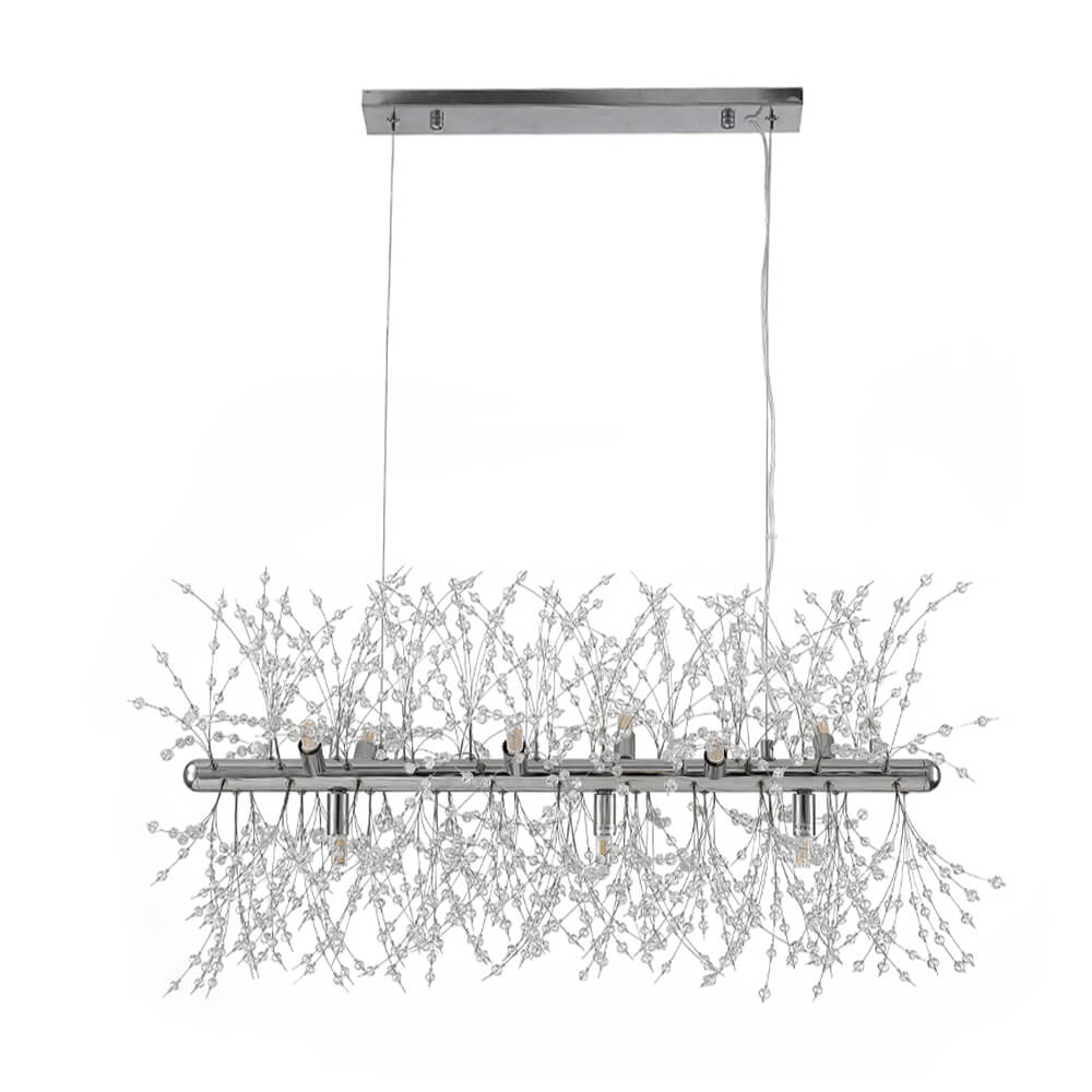 Modern 9 - Light Linear Dandelion LED Chandelier - LightfixturesUAE