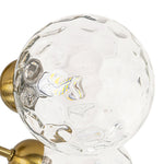 Modern 9 - Light Water Pattern Glass Sputnik Semi - Flush Mount - LightfixturesUAE