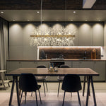 Modern 9/12 - Light Linear Dandelion LED Chandelier - LightfixturesUAE