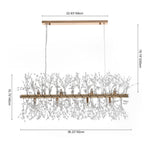 Modern 9/12 - Light Linear Dandelion LED Chandelier - LightfixturesUAE