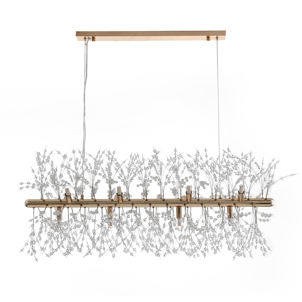 Modern 9/12 - Light Linear Dandelion LED Chandelier - LightfixturesUAE