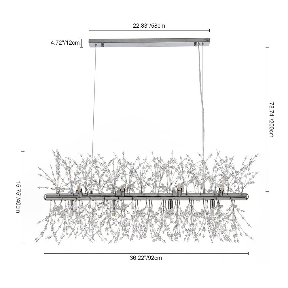 Modern 9/12 Light Linear Sputnik Firework Chandelier - LightfixturesUAE