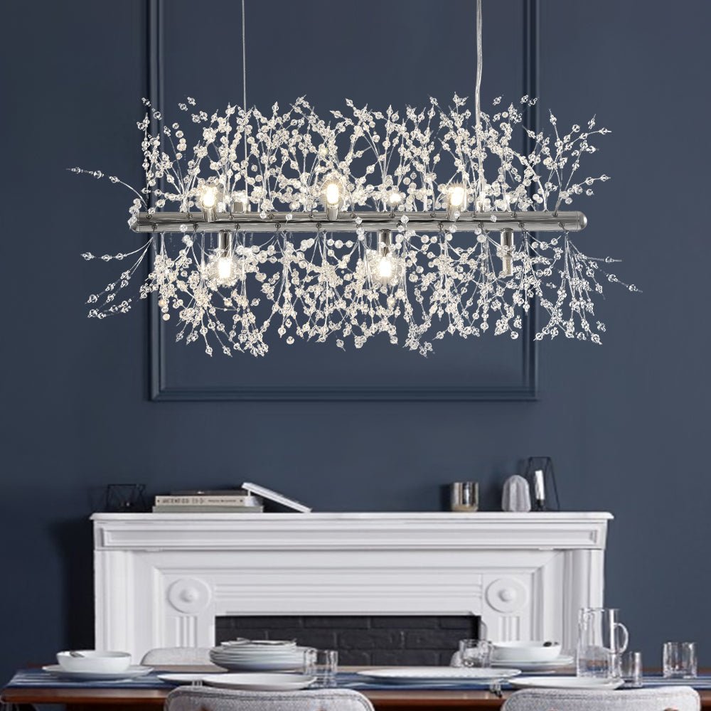 Modern 9/12 Light Linear Sputnik Firework Chandelier - LightfixturesUAE