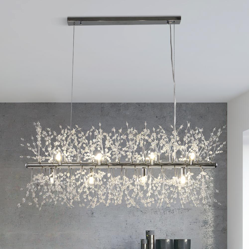 Modern 9/12 Light Linear Sputnik Firework Chandelier - LightfixturesUAE