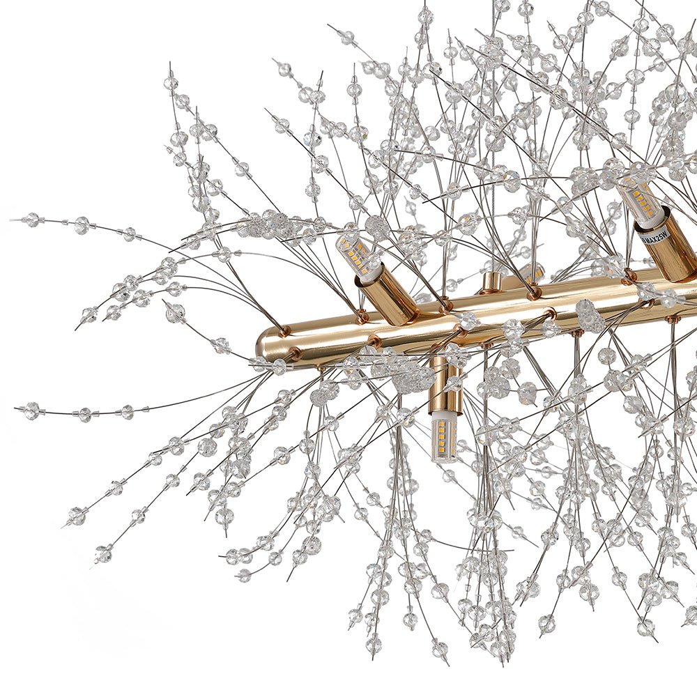 Modern 9/12 Light Linear Sputnik Firework Chandelier - LightfixturesUAE