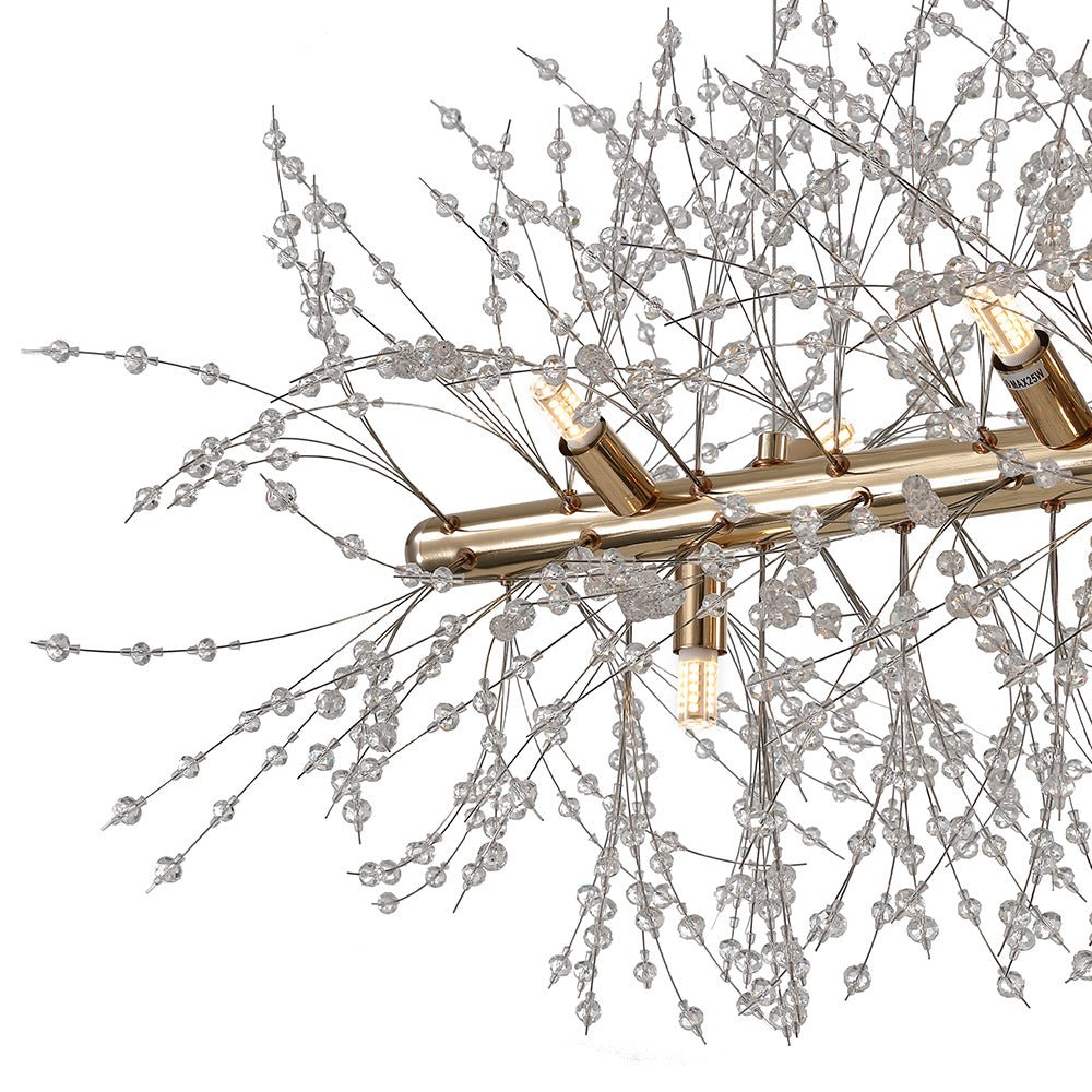 Modern 9/12 Light Linear Sputnik Firework Chandelier - LightfixturesUAE