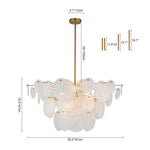 Modern 9/12 - Light Tiered Cloud Glass Chandelier - LightfixturesUAE