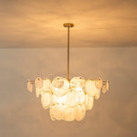 Modern 9/12 - Light Tiered Cloud Glass Chandelier - LightfixturesUAE