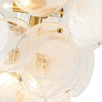 Modern 9/12 - Light Tiered Cloud Glass Chandelier - LightfixturesUAE