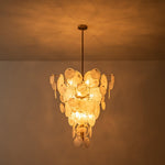 Modern 9/12 - Light Tiered Cloud Glass Chandelier - LightfixturesUAE