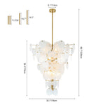 Modern 9/12 - Light Tiered Cloud Glass Chandelier - LightfixturesUAE