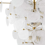 Modern 9/12 - Light Tiered Cloud Glass Chandelier - LightfixturesUAE